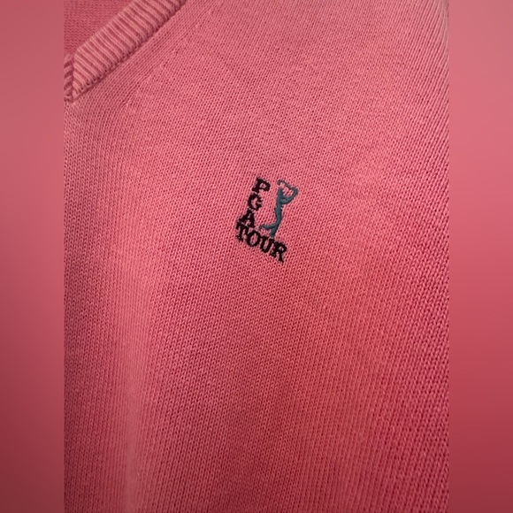 Men’s PGA Tour Peachy Pink Cotton Sweater XXL - Picture 6 of 7